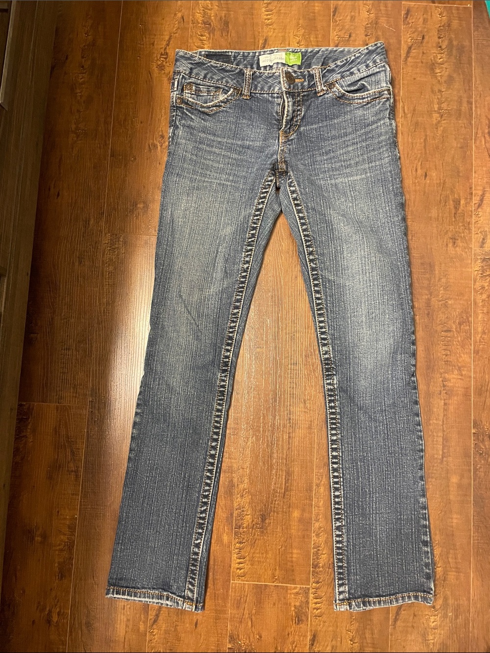 Women's Denim Skinny Low Rise Jeans in Faded Blue